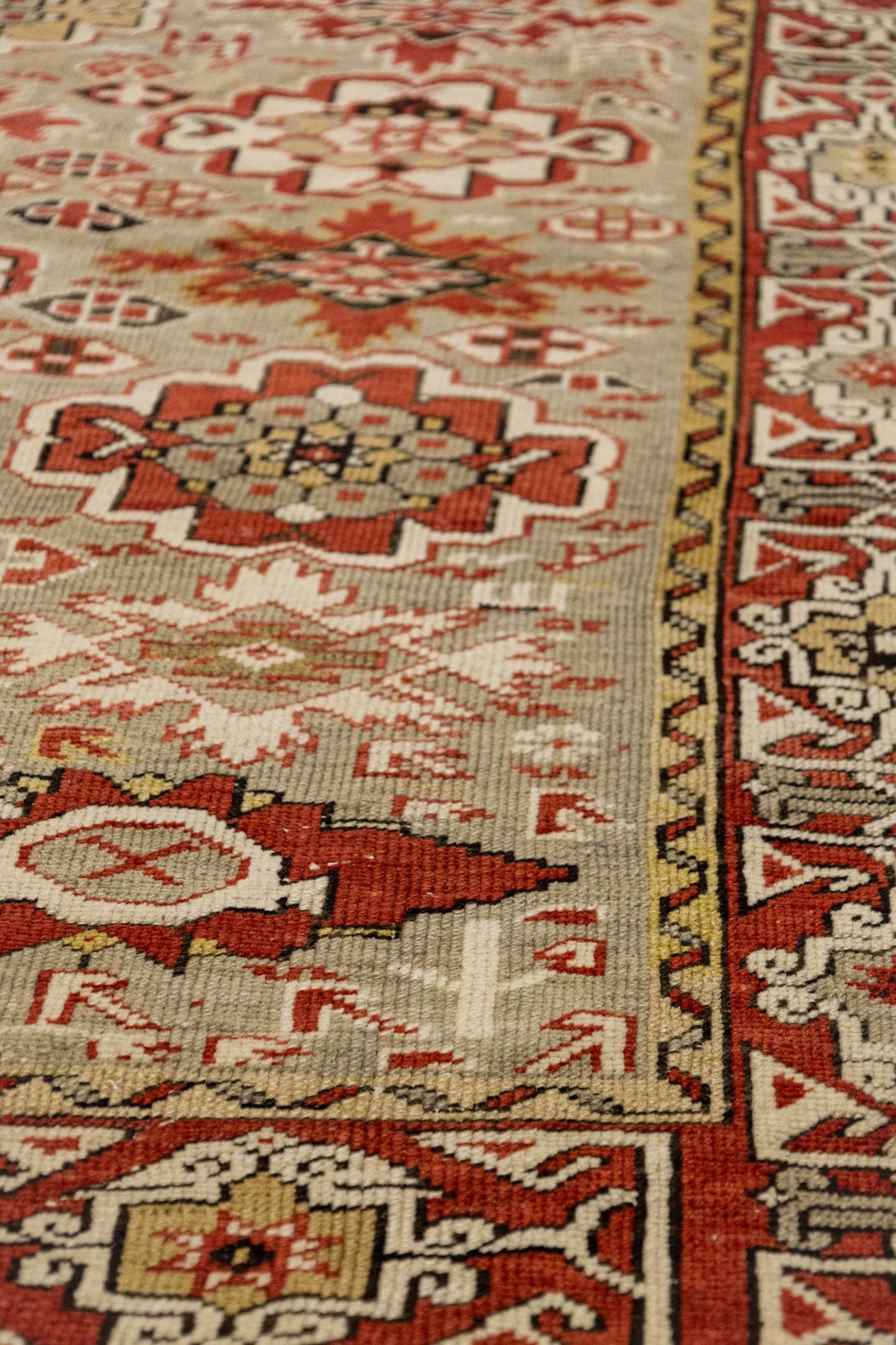 Antique Kuba Handwoven Tribal Rug, J87179