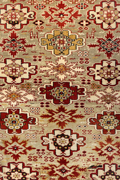 Antique Kuba Handwoven Tribal Rug, J87179