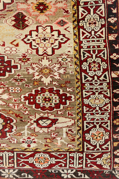 Antique Kuba Handwoven Tribal Rug, J87179