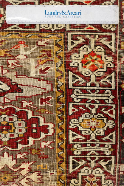 Antique Kuba Handwoven Tribal Rug, J87179