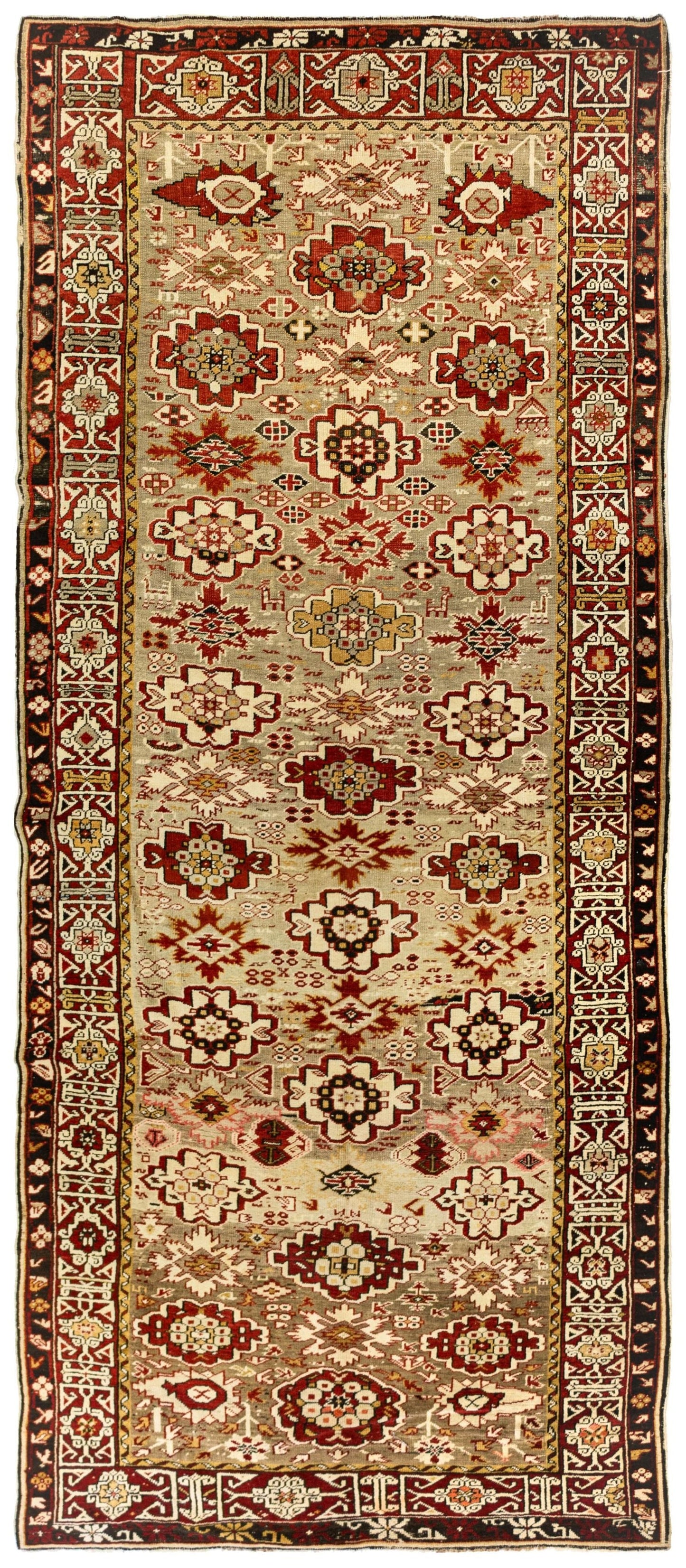 Antique Kuba Handwoven Tribal Rug