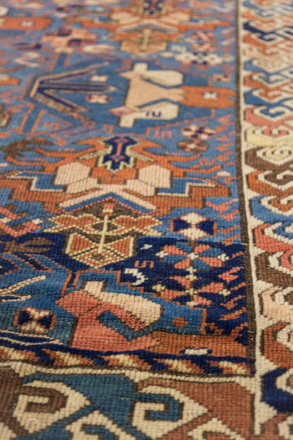 Vintage Kuba Handwoven Tribal Rug, J88986