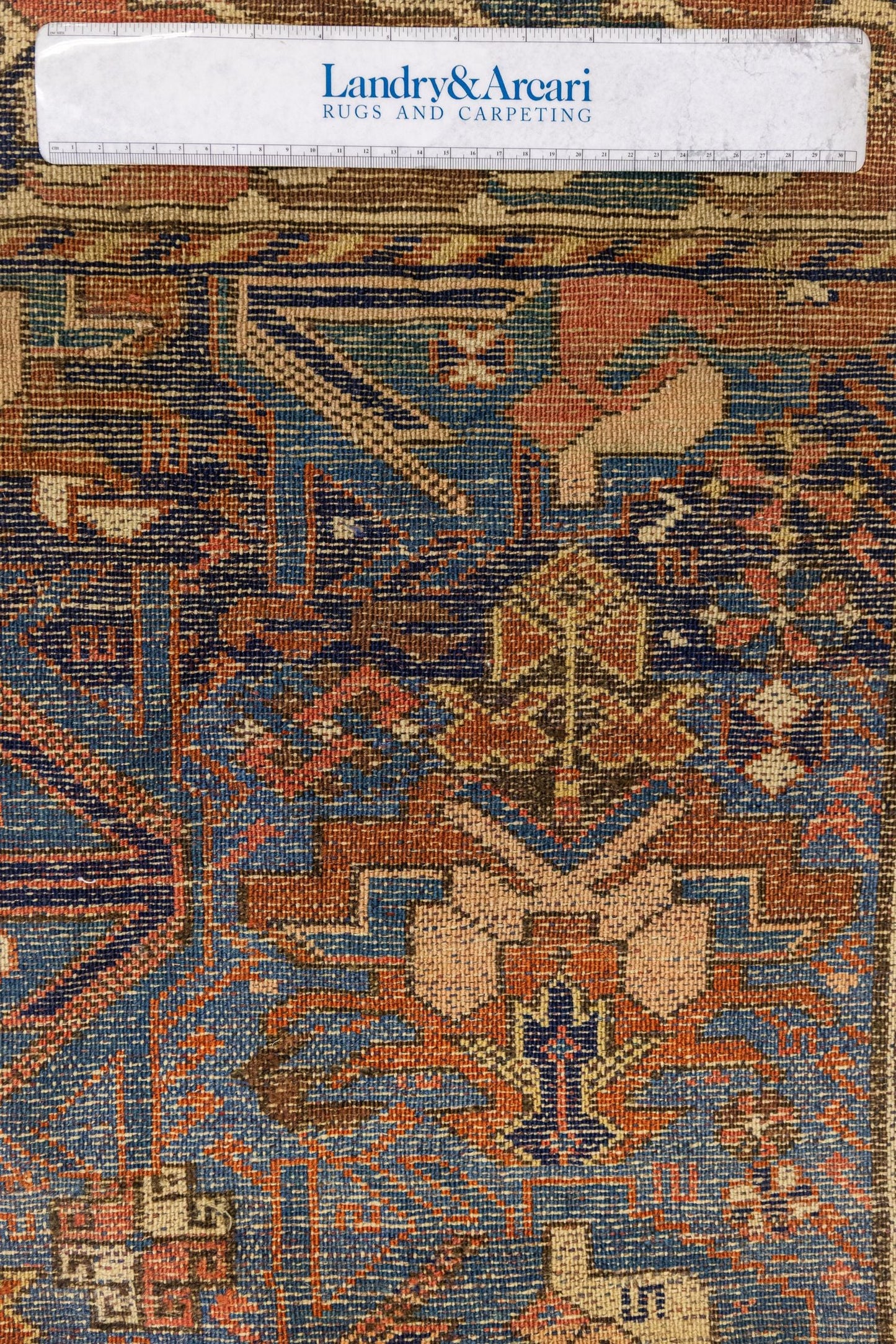 Vintage Kuba Handwoven Tribal Rug, J88986