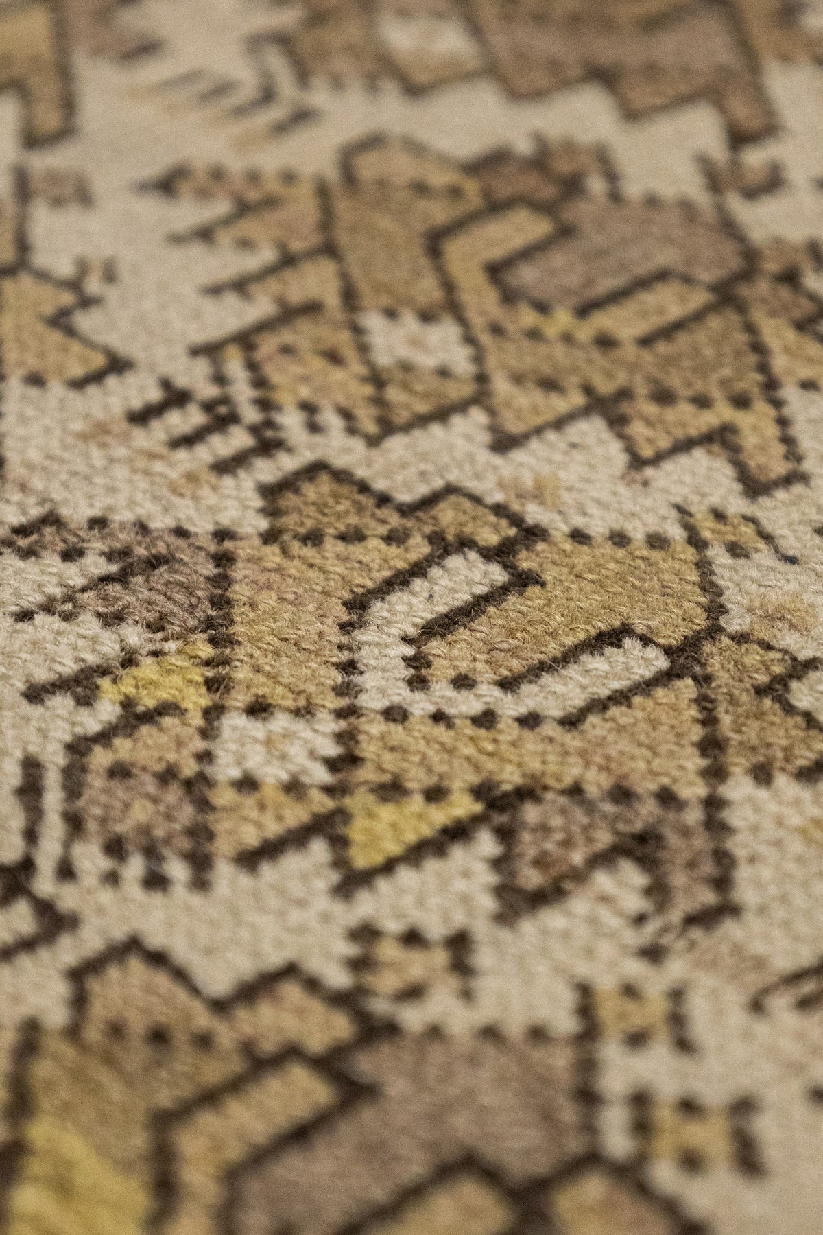 Vintage Kuba Handwoven Tribal Rug, J89654