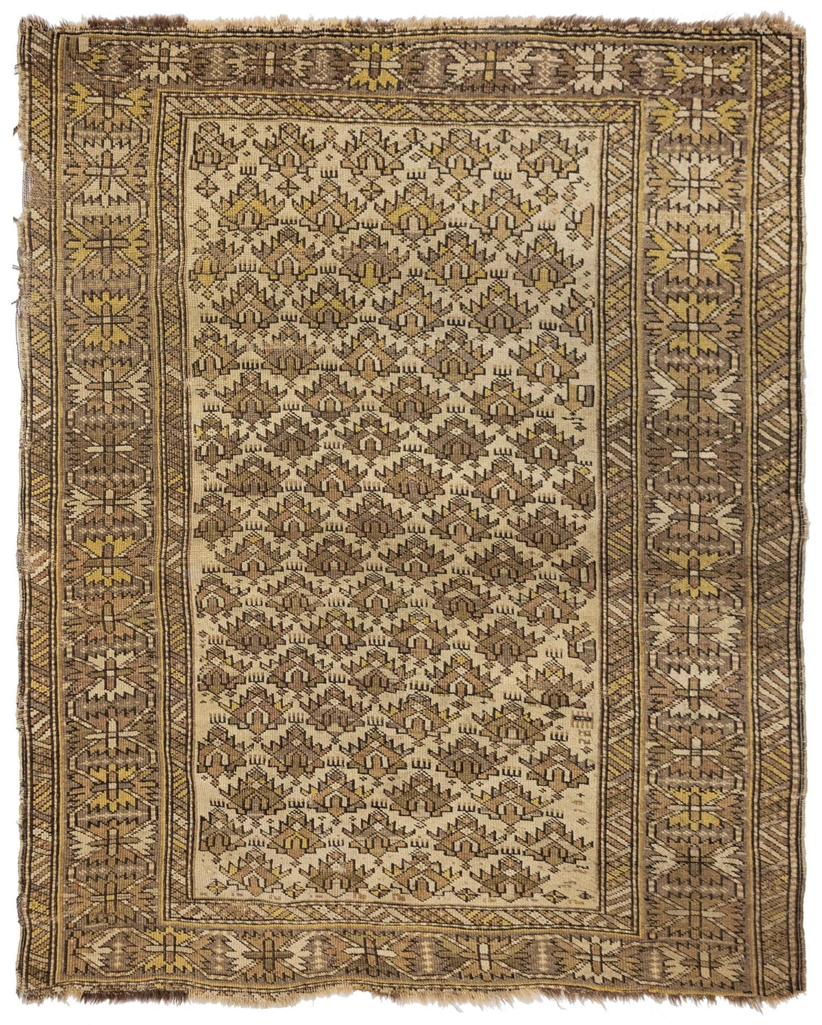 Vintage Kuba Handwoven Tribal Rug
