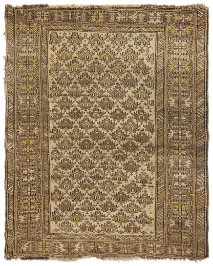 Vintage Kuba Handwoven Tribal Rug