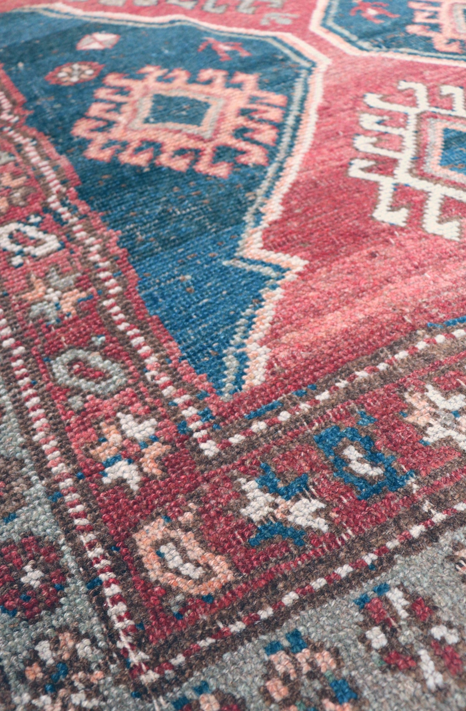 Vintage Kurd Handwoven Tribal Rug, J68986