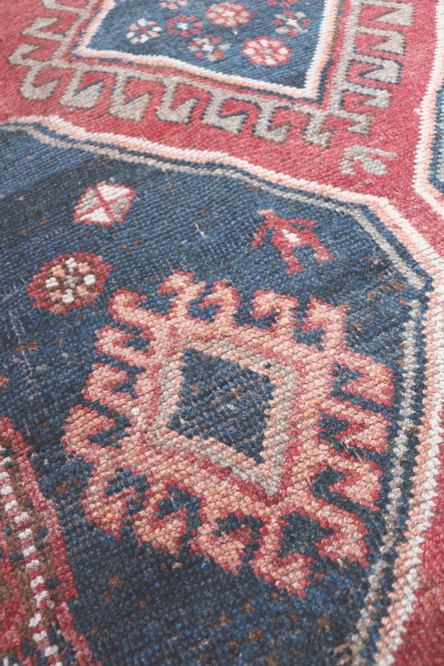 Vintage Kurd Handwoven Tribal Rug, J68986