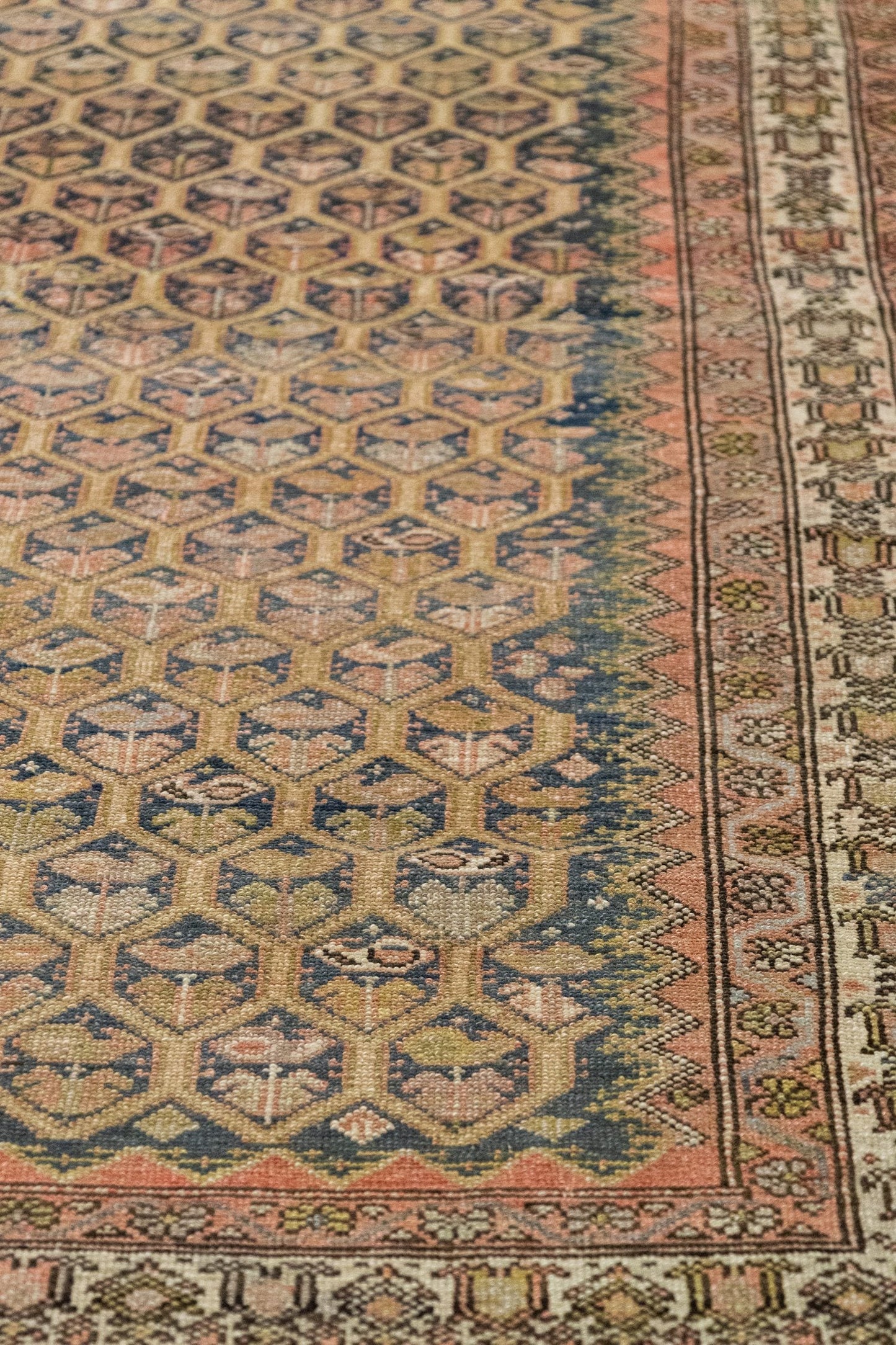 Vintage Kurd Handwoven Tribal Rug, J75292