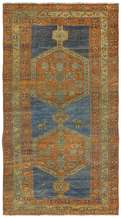 Vintage Kurd Handwoven Tribal Rug