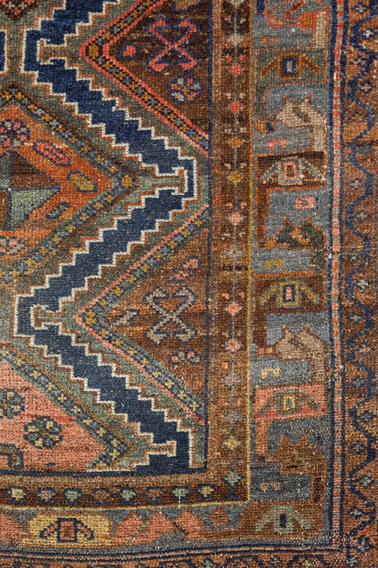 Vintage Kurd Handwoven Tribal Rug, J88209