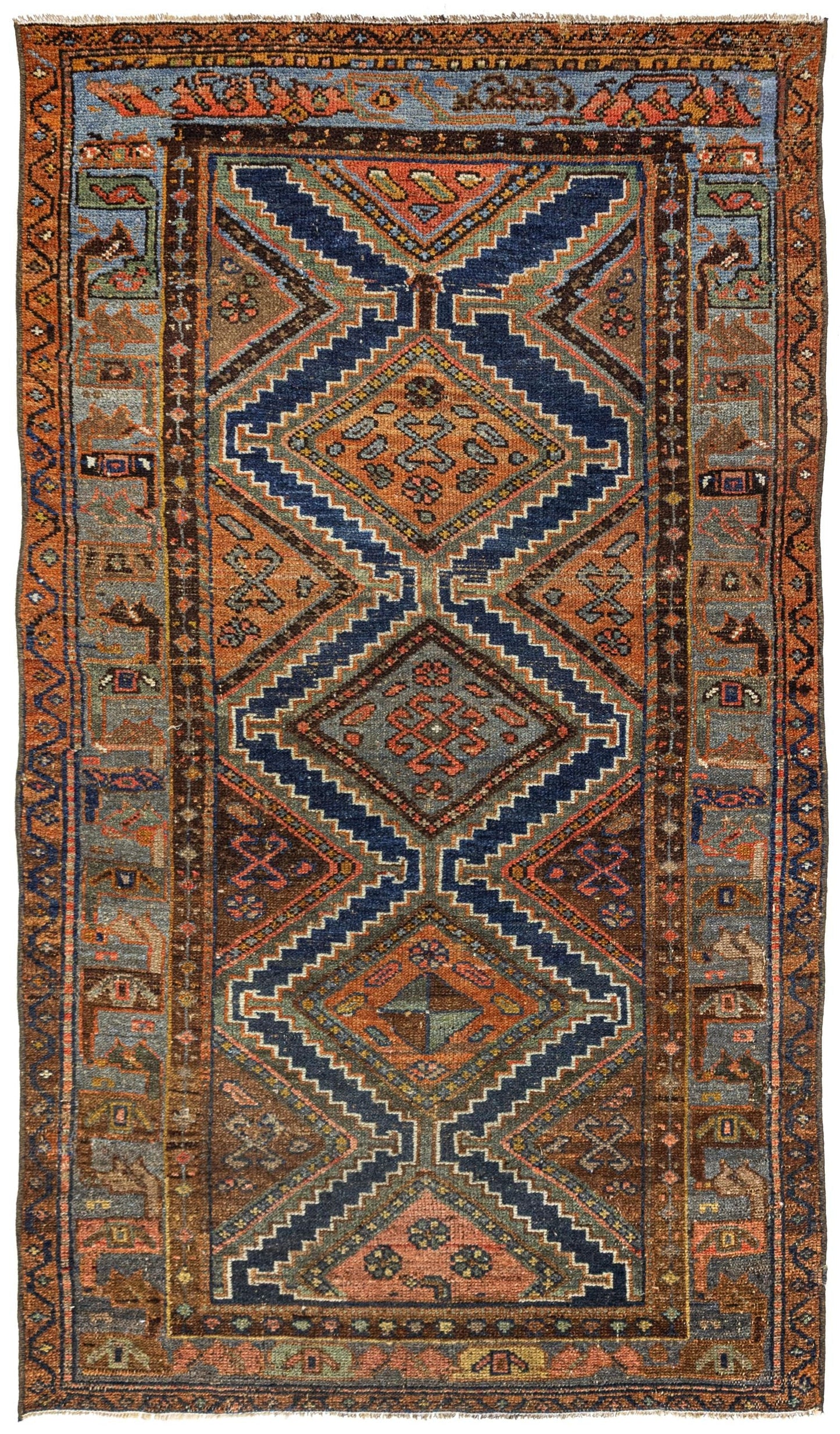 Vintage Kurd Handwoven Tribal Rug