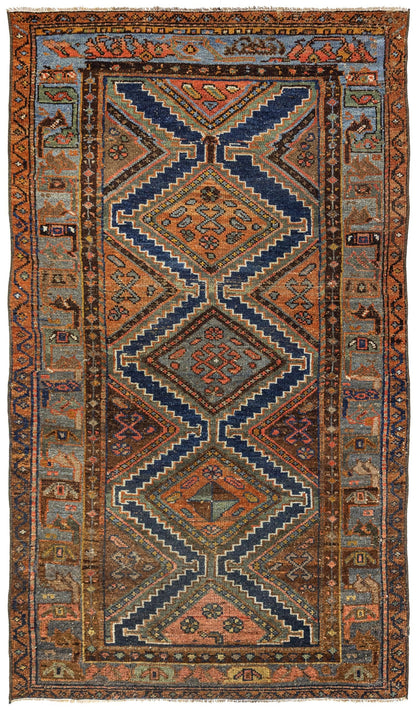 Vintage Kurd Handwoven Tribal Rug