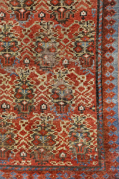 Vintage Kurd Handwoven Tribal Rug, J89150