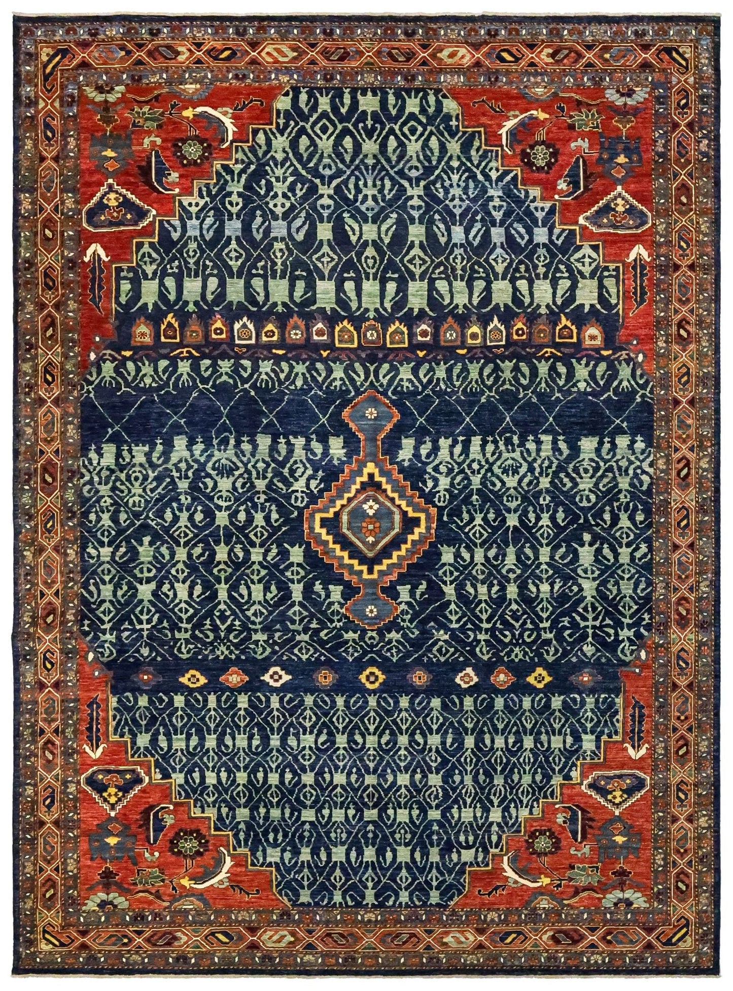 Kurd Medallion Handwoven Tribal Rug