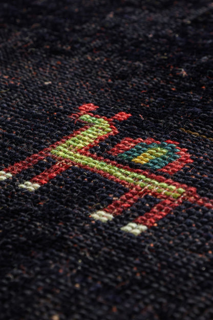 Vintage Kurdish Handwoven Tribal Rug, J80919
