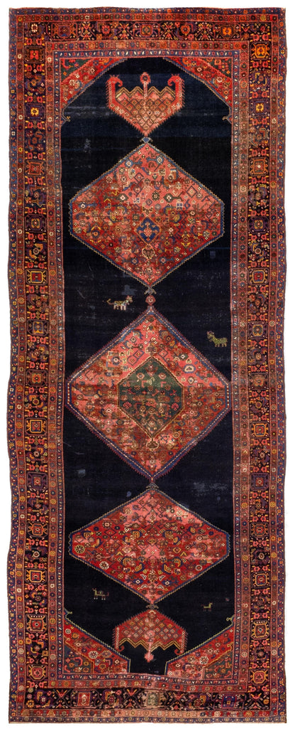 Vintage Kurdish Handwoven Tribal Rug
