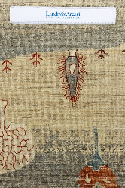 Landscape Gabbeh Handwoven Tribal Rug, J86031