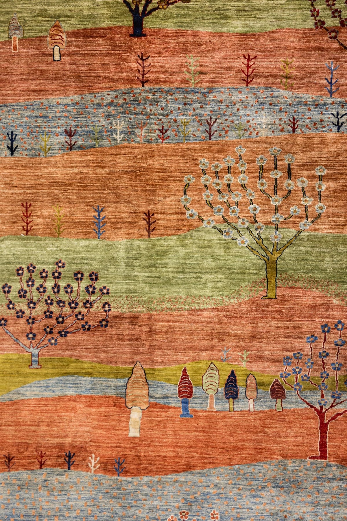 Landscape Gabbeh Handwoven Tribal Rug, J86033