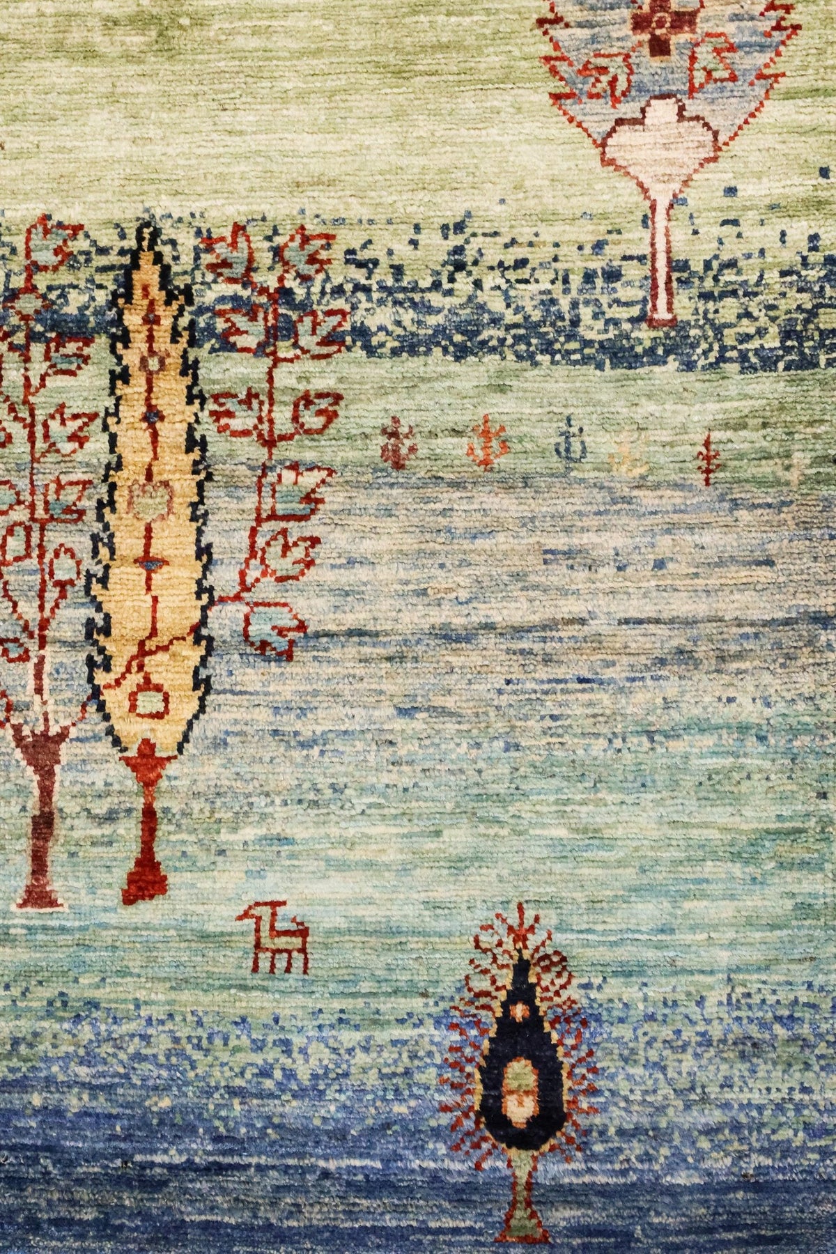 Landscape Gabbeh Handwoven Tribal Rug, J86034