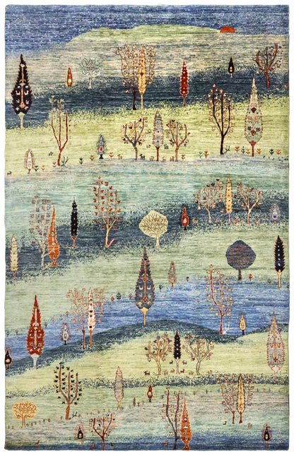 Landscape Gabbeh Handwoven Tribal Rug
