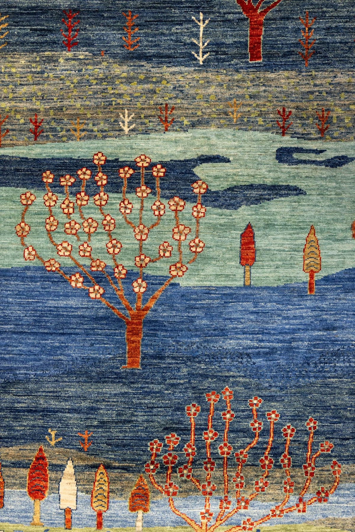 Landscape Gabbeh Handwoven Tribal Rug, J86038