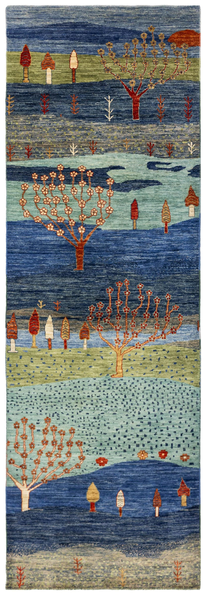 Landscape Gabbeh Handwoven Tribal Rug