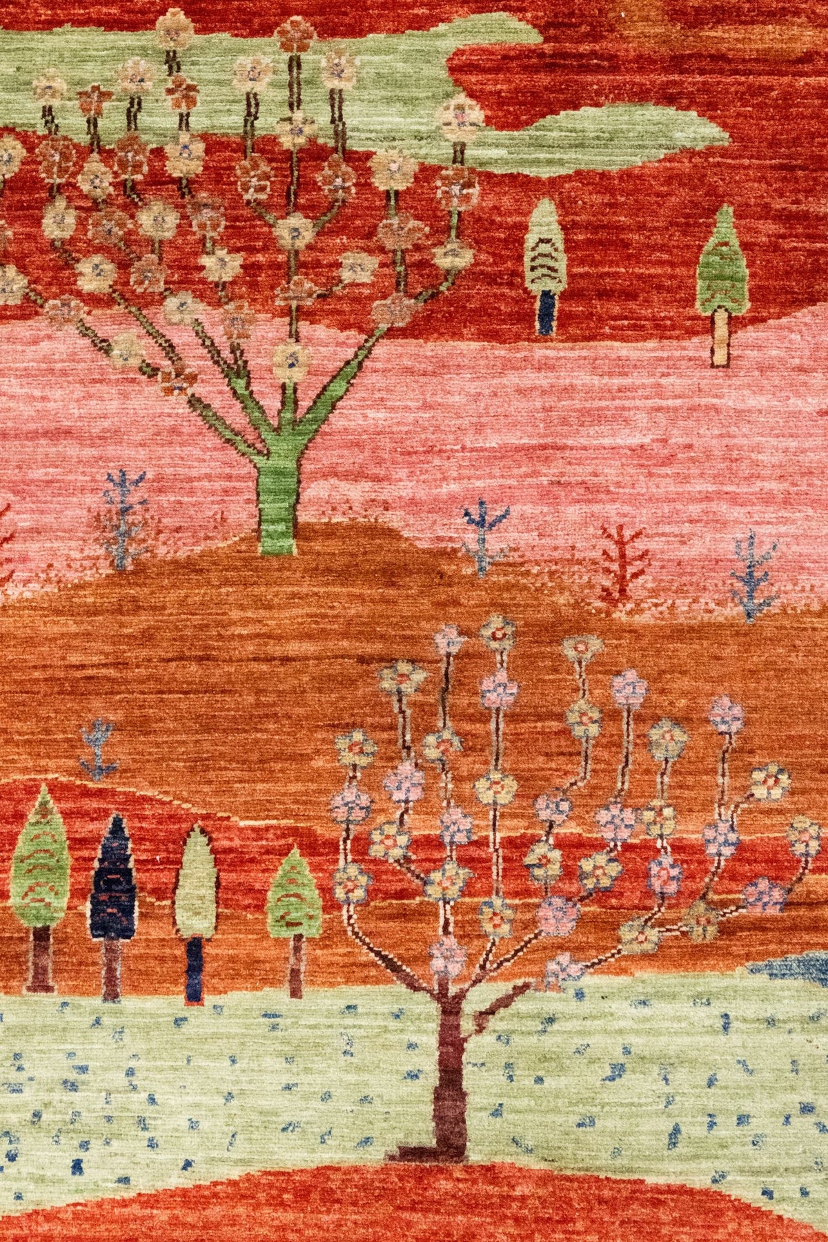 Landscape Gabbeh Handwoven Tribal Rug, J86039