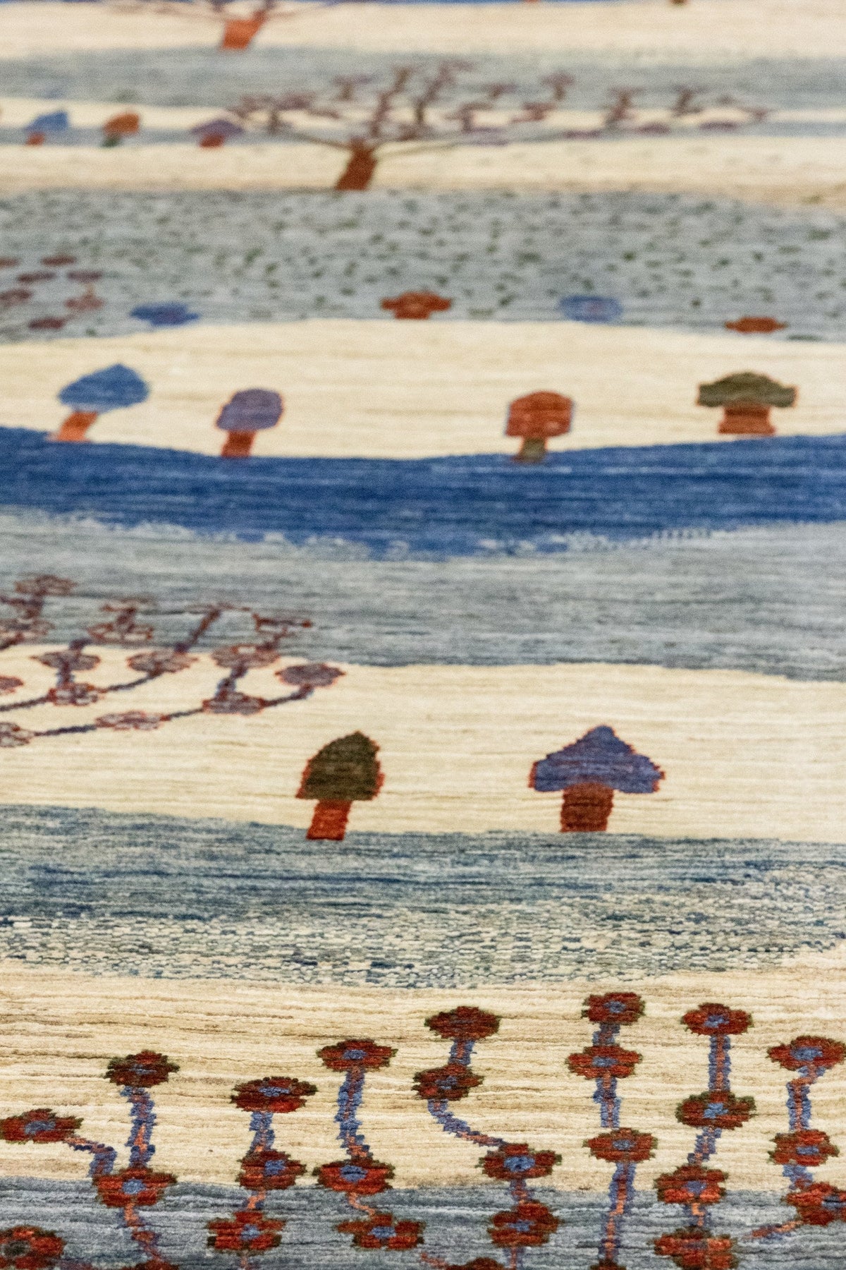 Landscape Gabbeh Handwoven Tribal Rug, J86040
