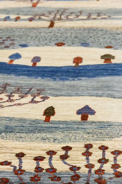 Landscape Gabbeh Handwoven Tribal Rug, J86040