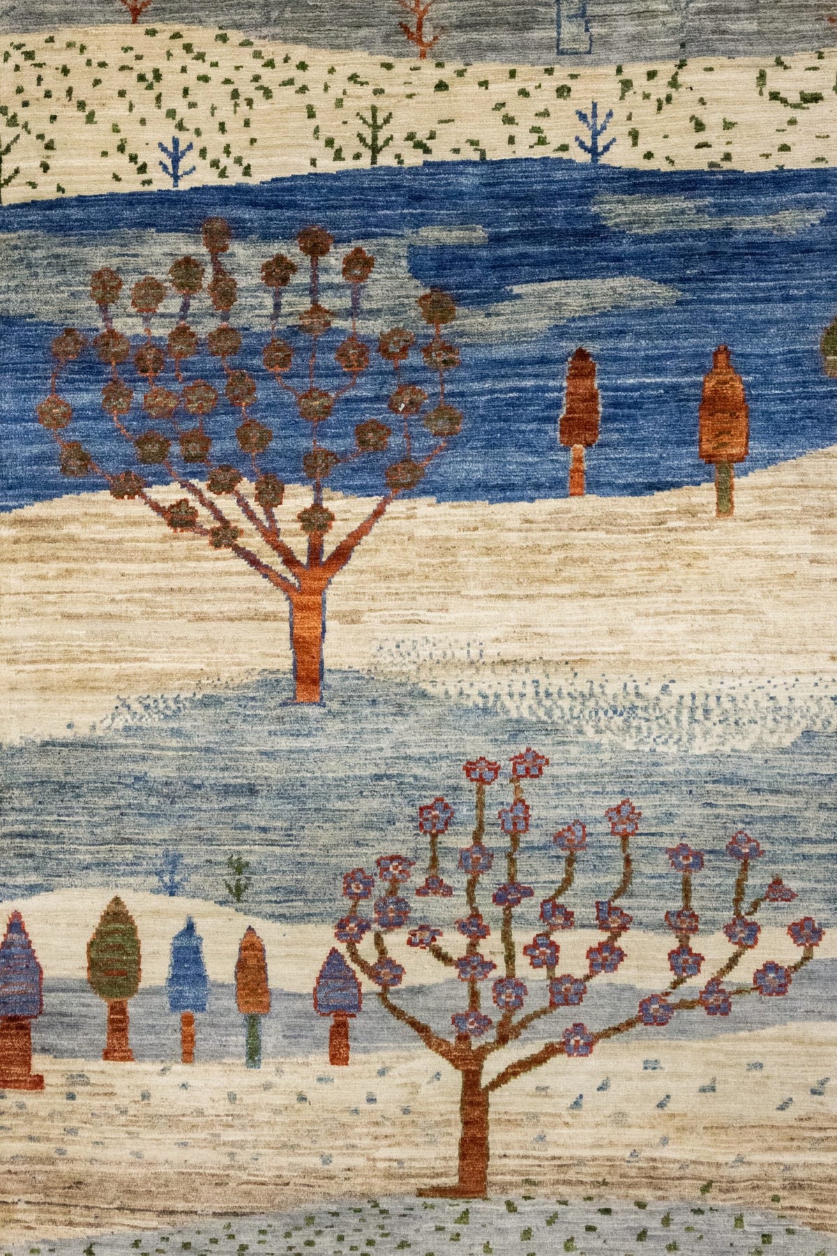 Landscape Gabbeh Handwoven Tribal Rug, J86040