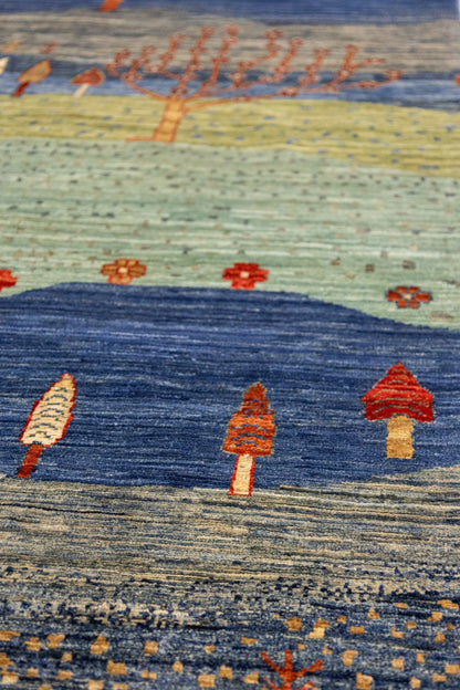 Landscape Gabbeh Handwoven Tribal Rug, J86041