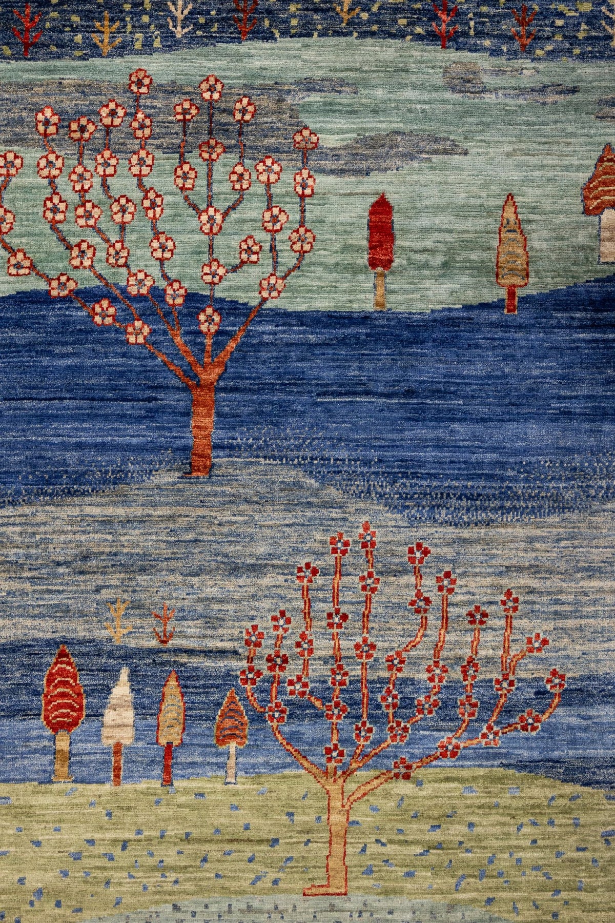 Landscape Gabbeh Handwoven Tribal Rug, J86041