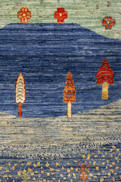 Landscape Gabbeh Handwoven Tribal Rug, J86041