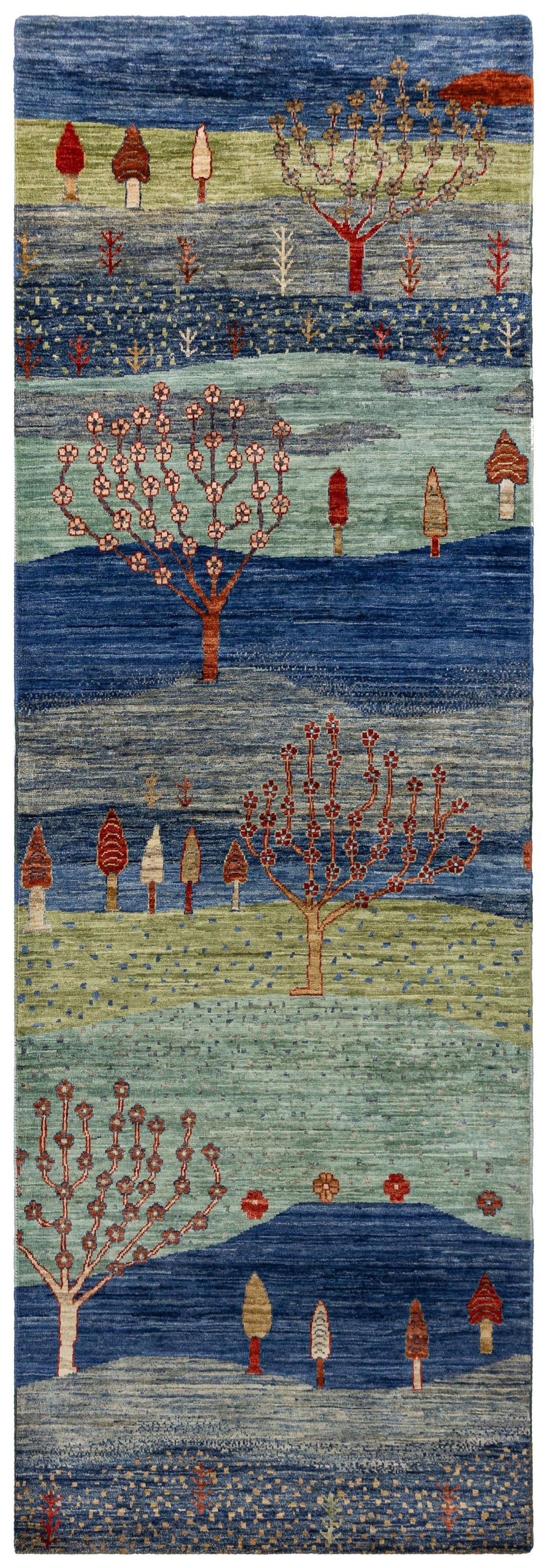 Landscape Gabbeh Handwoven Tribal Rug