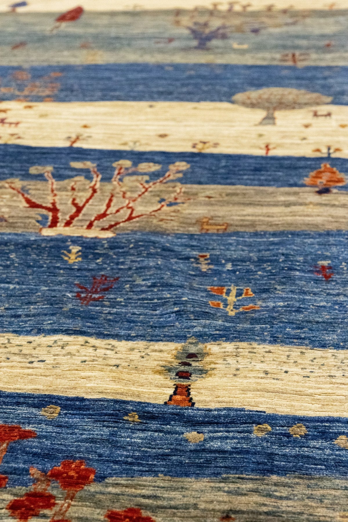 Landscape Gabbeh Handwoven Tribal Rug, J86043