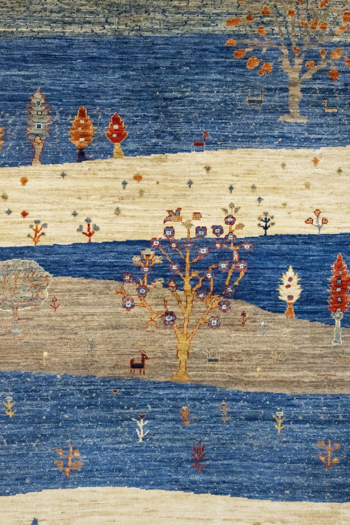 Landscape Gabbeh Handwoven Tribal Rug, J86043