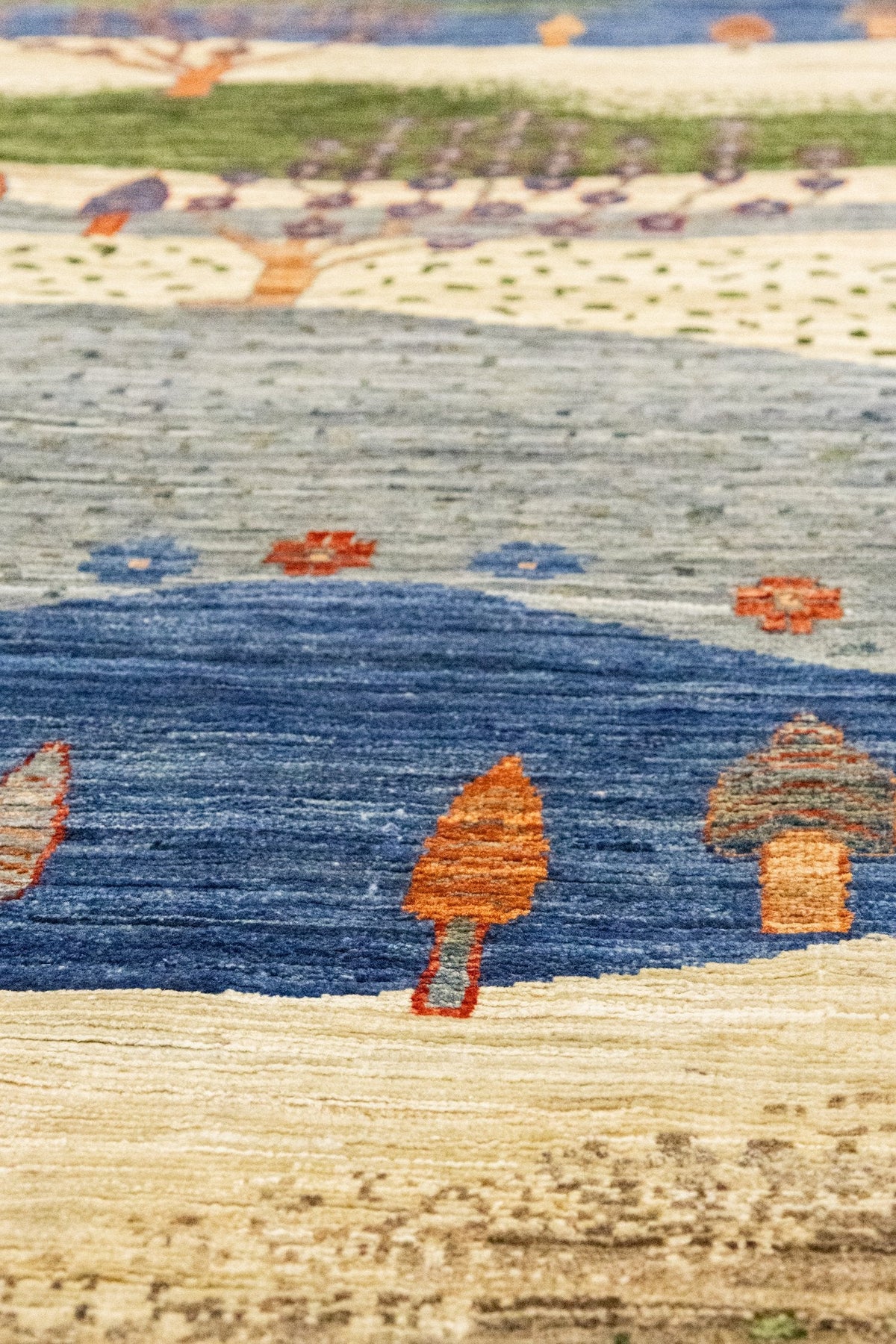 Landscape Gabbeh Handwoven Tribal Rug, J86045
