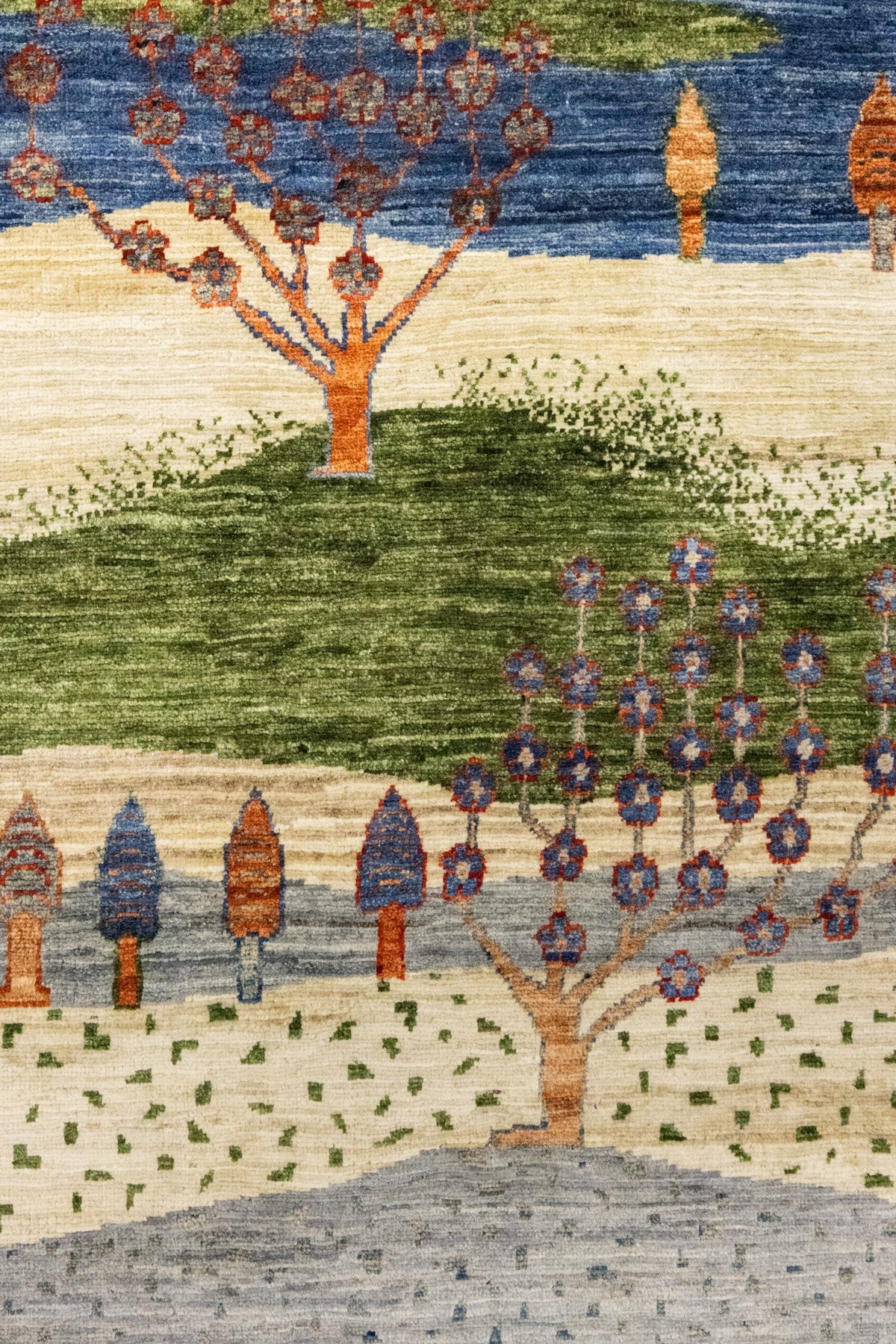 Landscape Gabbeh Handwoven Tribal Rug, J86045