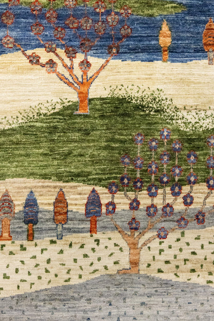 Landscape Gabbeh Handwoven Tribal Rug, J86045