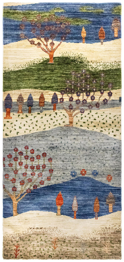 Landscape Gabbeh Handwoven Tribal Rug