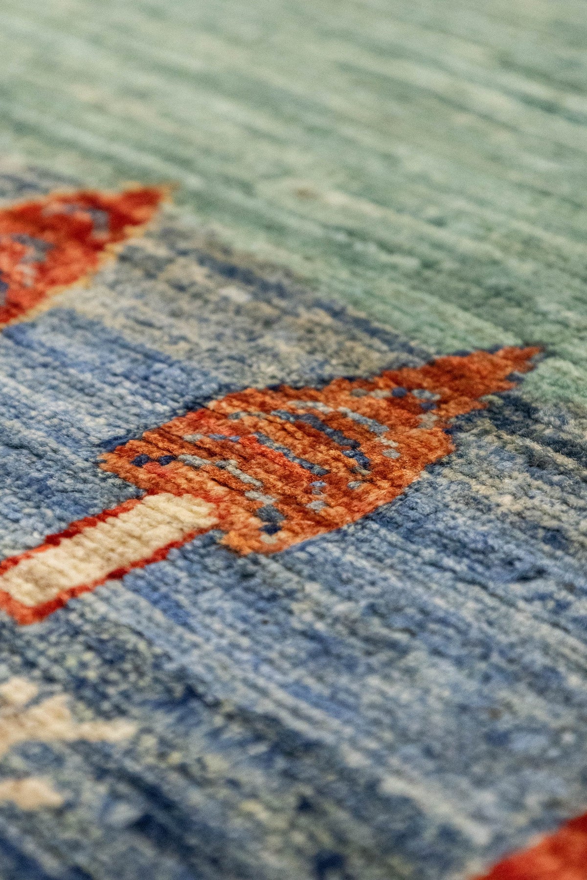 Landscape Gabbeh Handwoven Tribal Rug, J86047