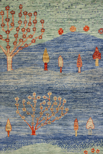 Landscape Gabbeh Handwoven Tribal Rug, J86047