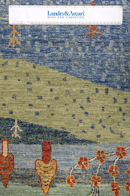 Landscape Gabbeh Handwoven Tribal Rug, J86047