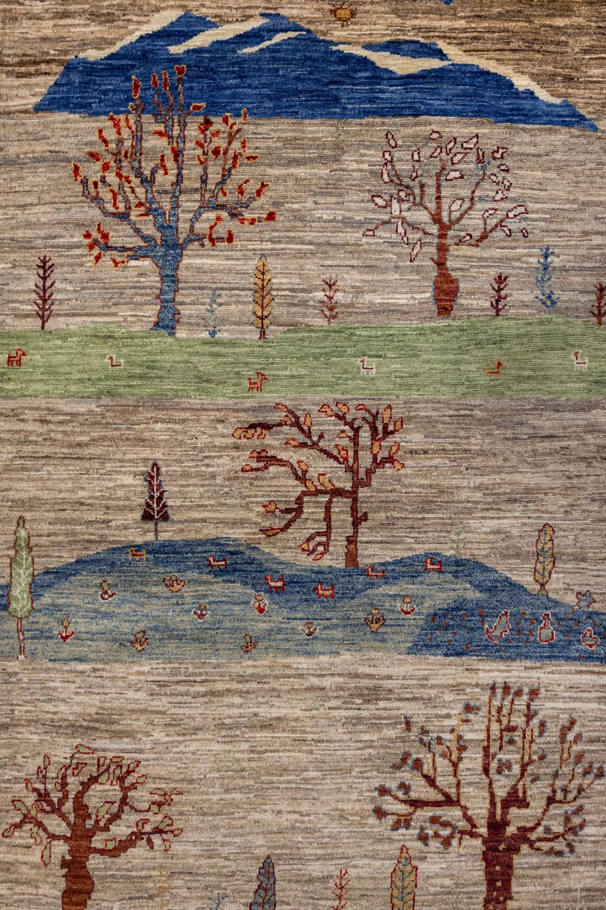 Landscape Gabbeh Handwoven Tribal Rug, J86074