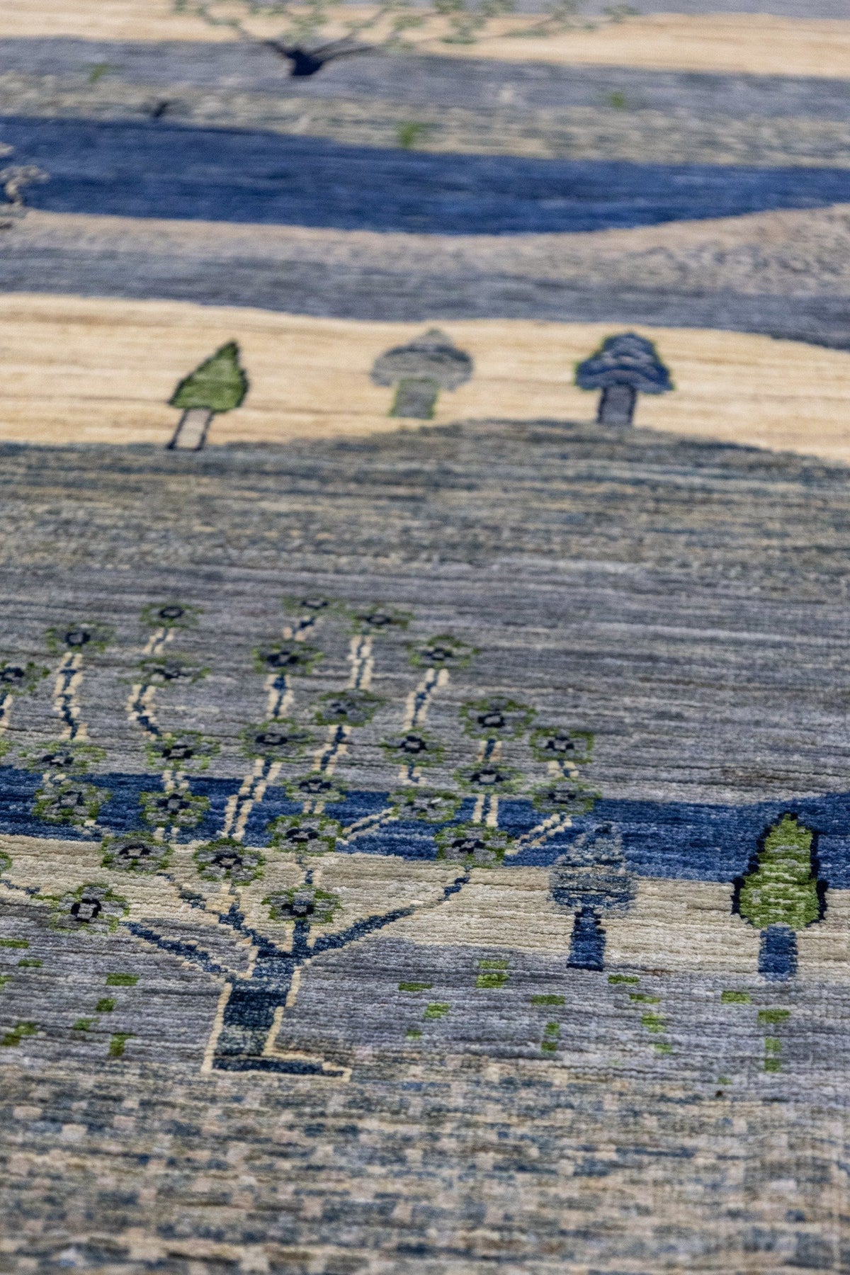 Landscape Gabbeh Handwoven Tribal Rug, J86075