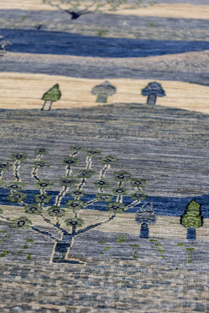 Landscape Gabbeh Handwoven Tribal Rug, J86075