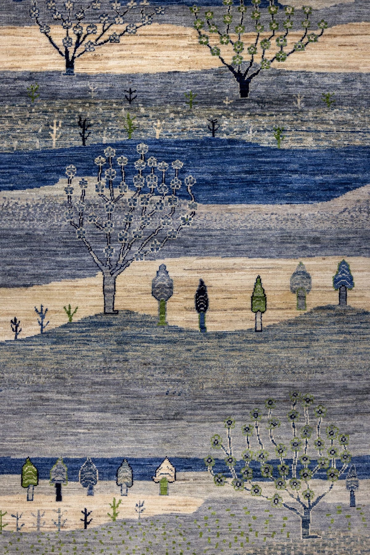 Landscape Gabbeh Handwoven Tribal Rug, J86075