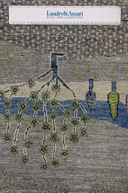 Landscape Gabbeh Handwoven Tribal Rug, J86075