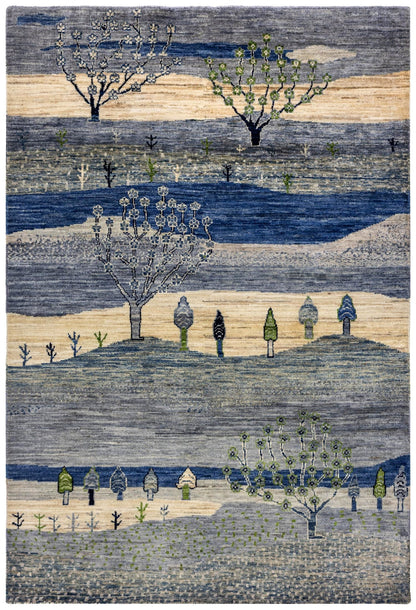 Landscape Gabbeh Handwoven Tribal Rug